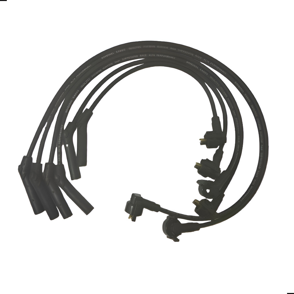 Kit 6 Cabo Vela Iginicao 7mm Mustang 3.8 V6 1992 A 1997 Preto Jogo Cabo De Vela Ignição Ford Mustang 3.8 V6