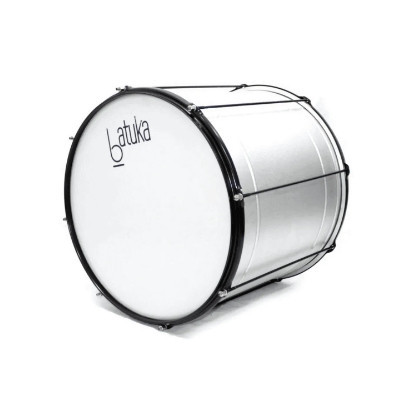 Surdo 45x18" Alumisteel 8 Afinações Aro Chp Preto Pele Leitosa Batuka by Luen 60031