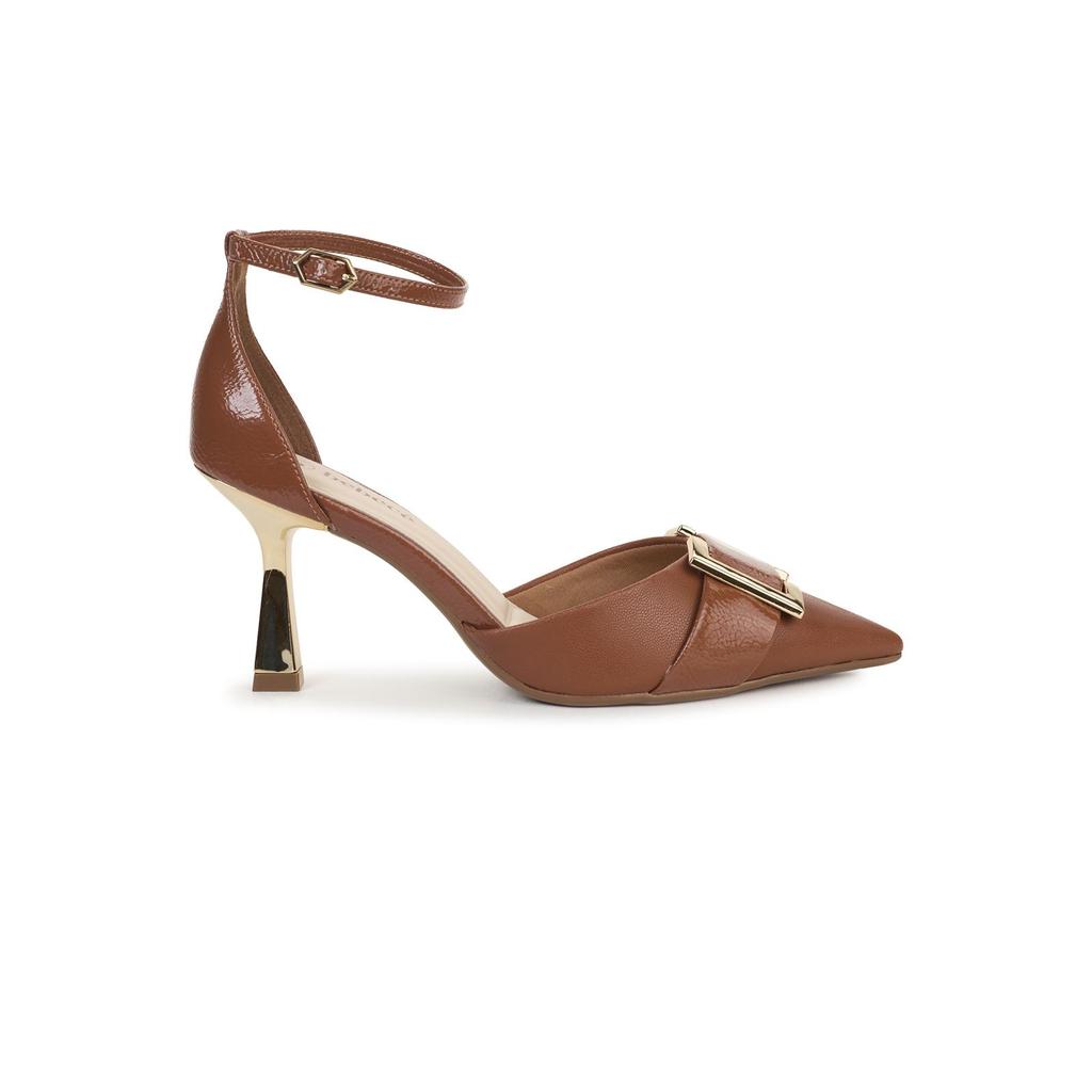 Scarpin Feminino Bebecê com Fivela e Salto Taça