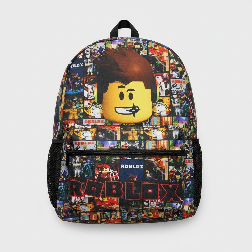 Mochila Roblox Games Blocos Bolsa Infantil Escolar Passeio
