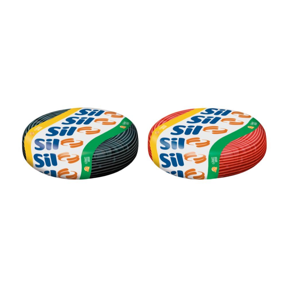 Kit Cabos Flex Sil 750V 2,50 2,50 mm² 100m Cada Rolo