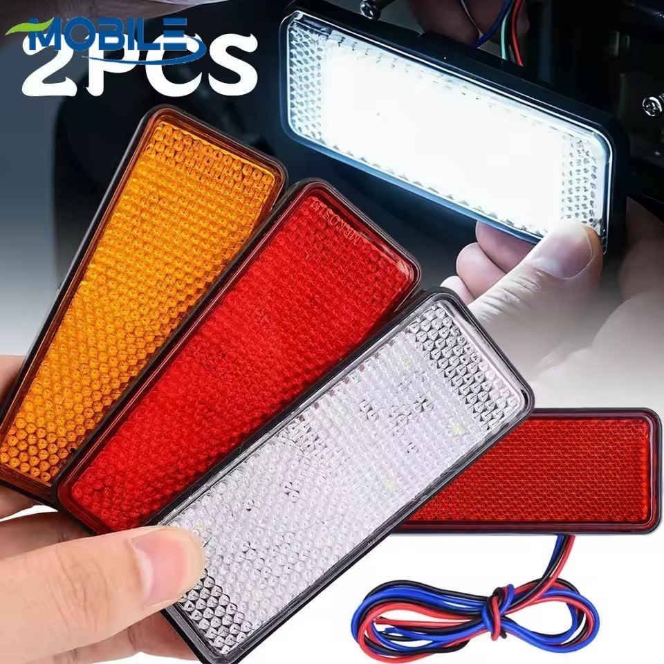 Luz De Segurança Para Guarda-Lamas De Dupla Utilização ABS + Cobre , Advertência Reflexiva À Prova D'água De 12V , Ajust