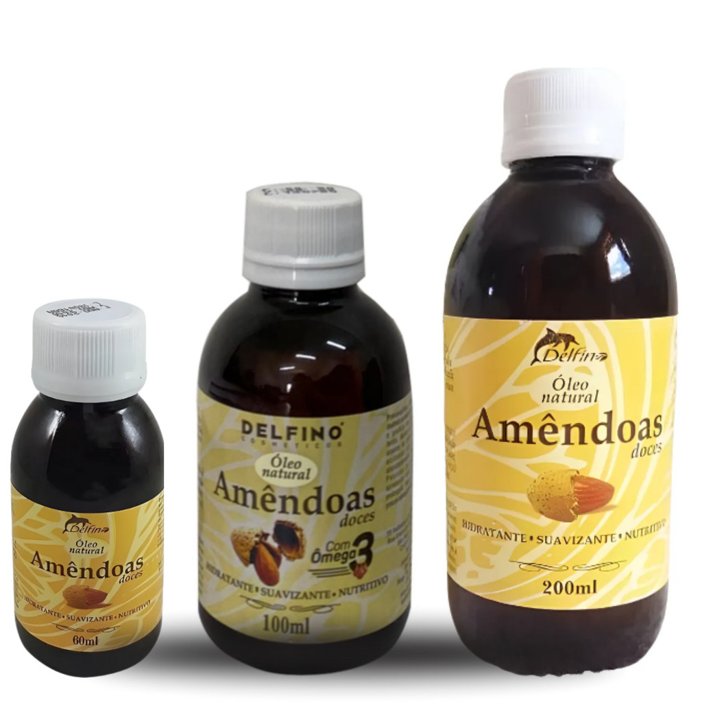 Delfino Óleo de Amêndoas Natural com Õmega 3 em Oferta na Shopee