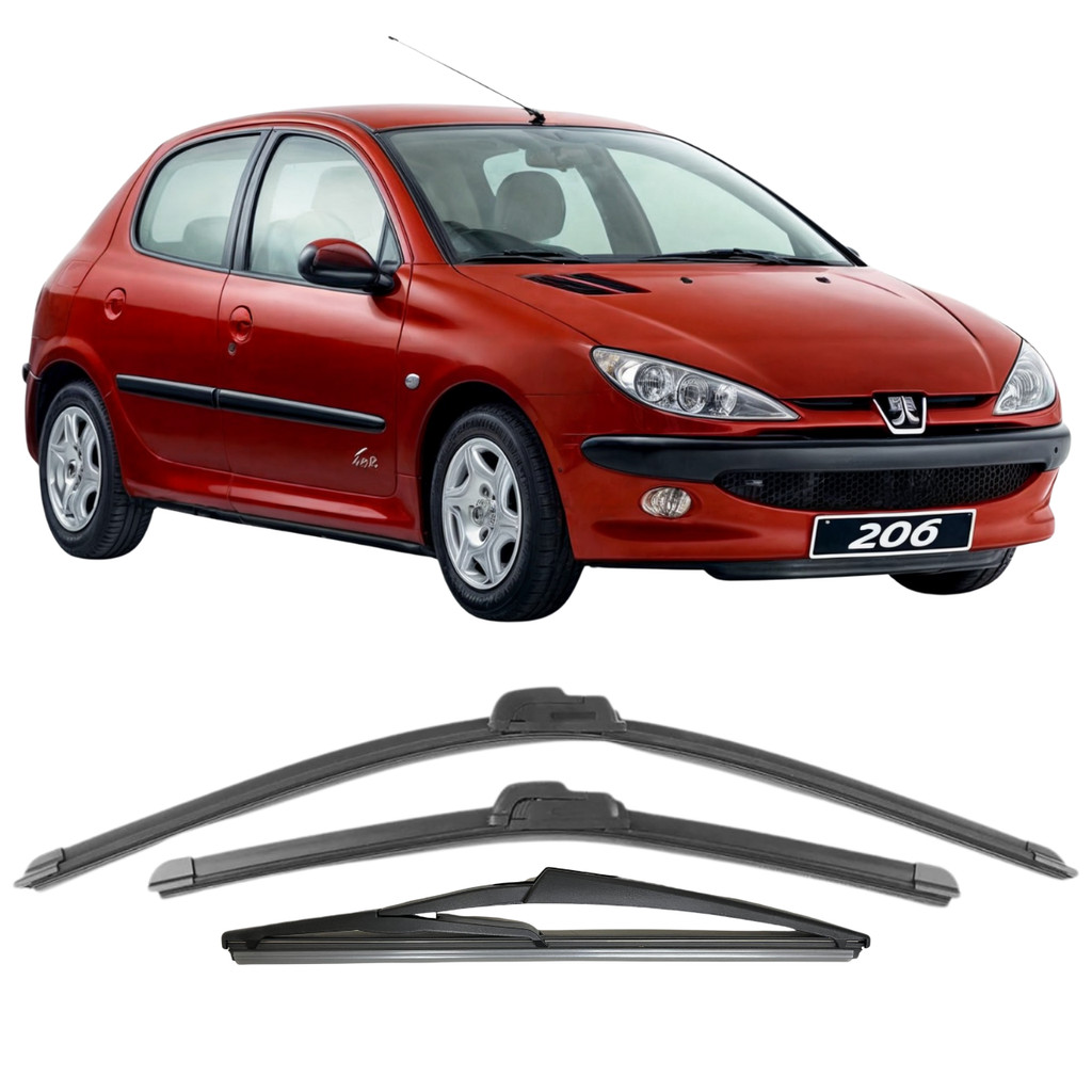 Kit 3 Palhetas Peugeot206 1998 até 2009 Limpador De Parabrisas em Oferta na Shopee