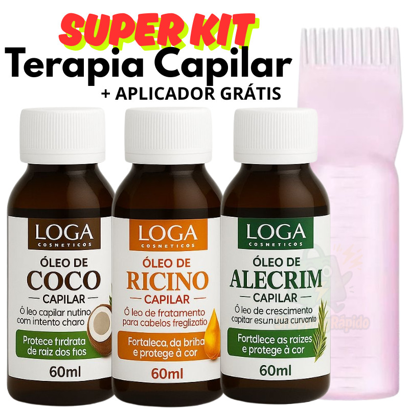 Kit de Óleo Capilar - Cronograma Terapia Capilar - 100% natural - 60ml