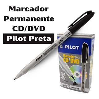 Marcador Permanente Para CD/DVD 2.0 Pilot Preta em Oferta na Shopee