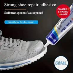 Cola Transparente Para Reparo De Sapatos – Adesivo À Prova D'água Fixação De Solas , Saltos E Bolsas (60ml)