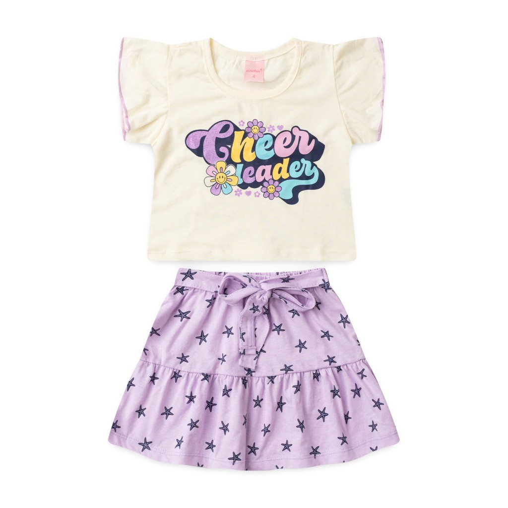 Conjunto Infantil Feminino Líder De Torcida em Oferta na Shopee