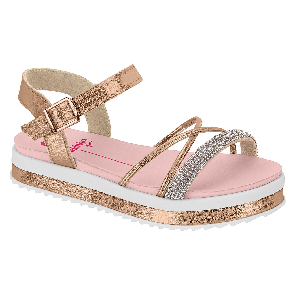 Sandália Infantil Menina Brilhos Passeio Fivela Verão Delicada Estilosa Confortável Molekinha em Oferta na Shopee