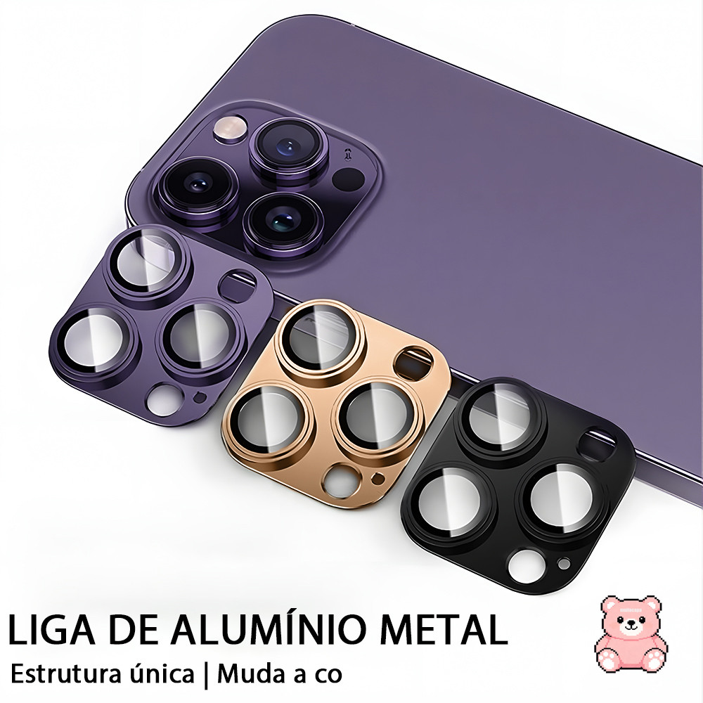 Película Lente De Câmera iPhone 16 15 14 13 12 11 Pro Plus Max Mini Diamond-studded Integrated Lens Film M003-02 em Oferta na Shopee