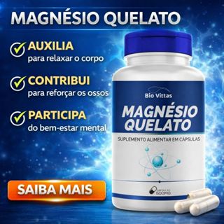 Magnésio Quelato Bio Vittas – Alta Qualidade em Oferta na Shopee