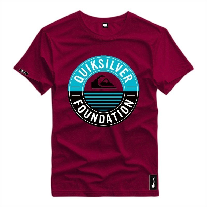 Camisa de Grife Quiksilver Camiseta Masculina Premium Algodao Quik Surf Masculina Estampada Gola Redonda
