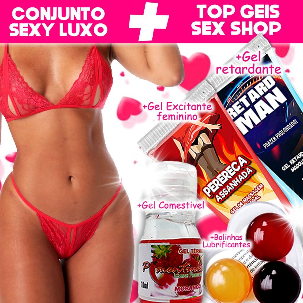 Kit Conjunto Lingerie Com Renda Sem Bojo + Gel em Oferta na Shopee