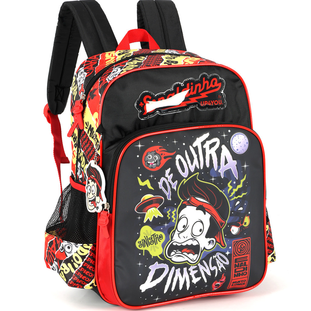 Mochila Enaldinho Costas licenciado Infantil Grande Escolar Menino Masculino Personagem Juvenil