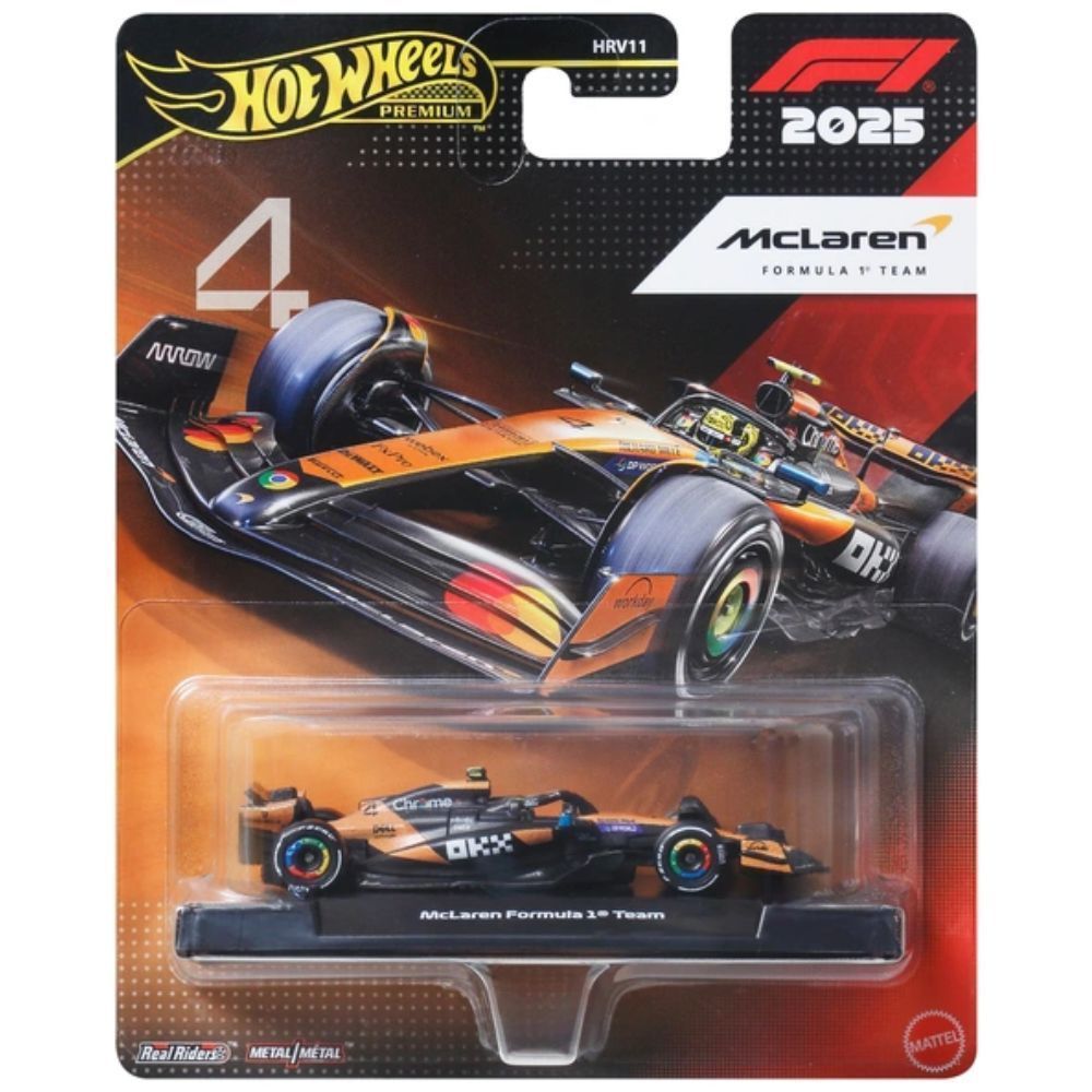 Hot Wheels Premium F1 2025 - Lando Norris #4: Edição Oficial McLaren Racing