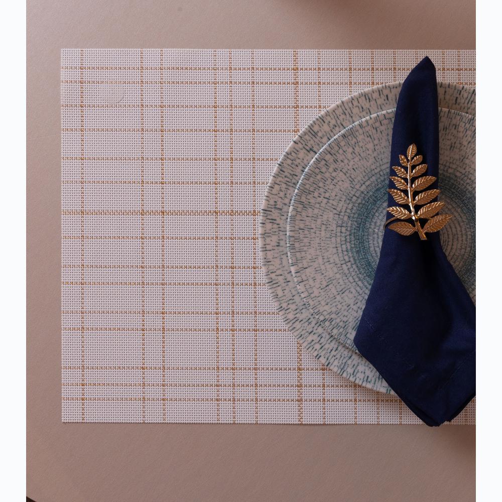 Lugar Americano Wolff Weave 30cm x 45cm PVC Branco