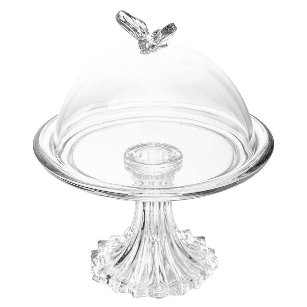 Prato para Doce com Tampa e Pé Wolff Bee 15cm x 15cm x 18cm em Oferta na Shopee