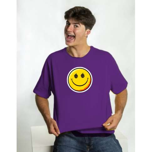 Camiseta Algodão Roxa Natan Por Aí Feliz
