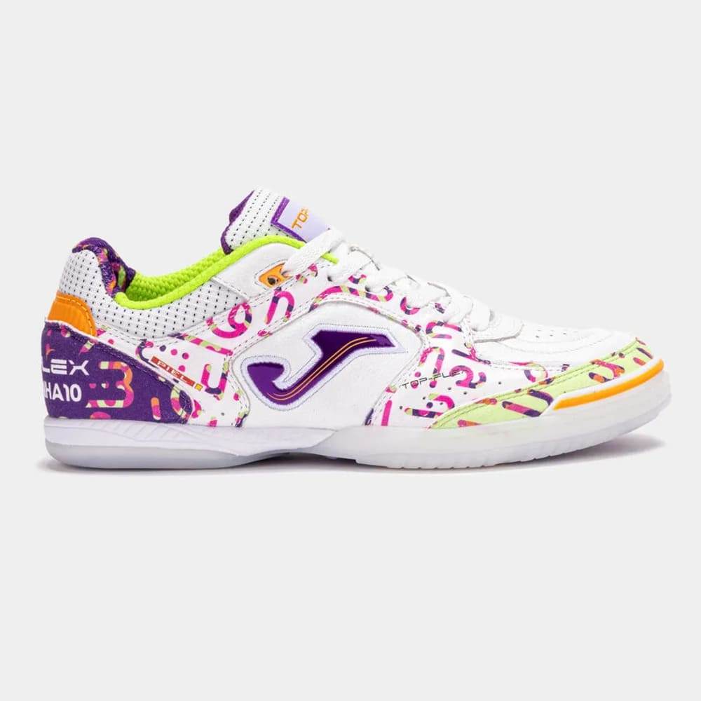 Chuteira Joma Futsal Top Flex Amandinha 25 Branco/Roxo