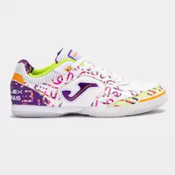 Chuteira Joma Futsal Top Flex Amandinha 25 Branco/Roxo