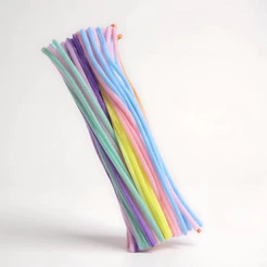 Hastes de Chenille 30cm - Cores Pastel - 100 unidades - Rizzo