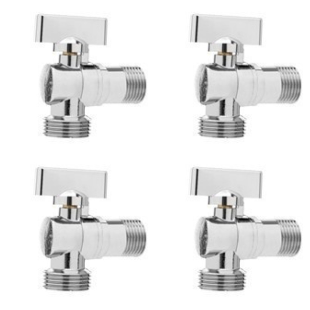 Kit COM 04 Registro Torneira Esfera Maquina De Lavar Lavanderia Tanque 1/2X3/4