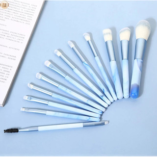 Kit 12 Pincéis de Maquiagem para Esfumar Contorno Profissional Cerdas Macias