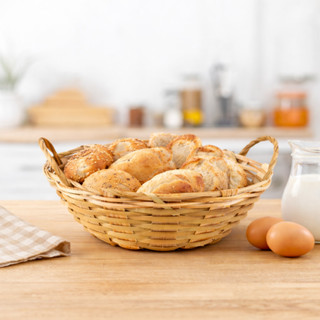 Cesta Oval Pãozeira de Bambu 23cm com Duas Alças – Organização e Decoração em Oferta na Shopee