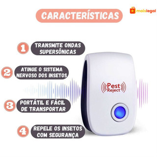 Protetor Eletrônico Ultrassônico Inteligente | Afastador De Insetos E Roedores Bivolt