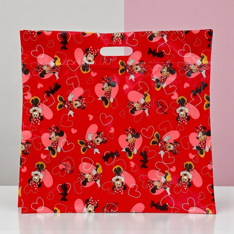 Sacola Laminada com Zip - 43x46x5cm - Minnie Mouse Red - Disney Original - 1 unidade - Cromus - Rizzo