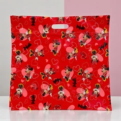 Sacola Laminada com Zip - 43x46x5cm - Minnie Mouse Red - Disney Original - 1 unidade - Cromus - Rizzo