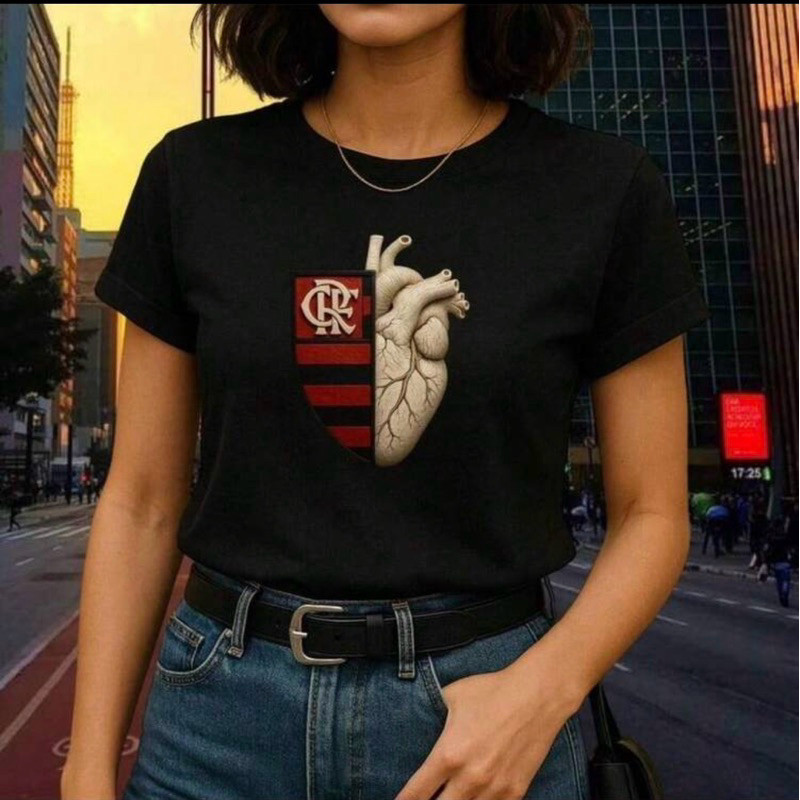 Camiseta Feminino Time Do Coração Lançamento 100% Algodão