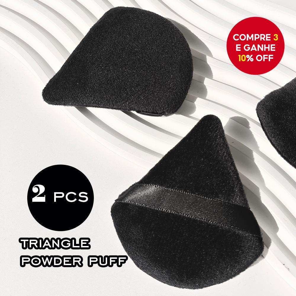 2 Sopros Triangulares Do Pó-Esponjas Laváveis Extra Macias Da Composição Para O Solto E A Fundação
