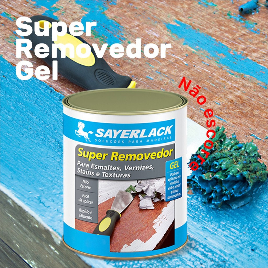 Removedor de Tintas, Esmaltes, Vernizes e Texturas Super removedor Gel 1kg e 4 kgSayerlack