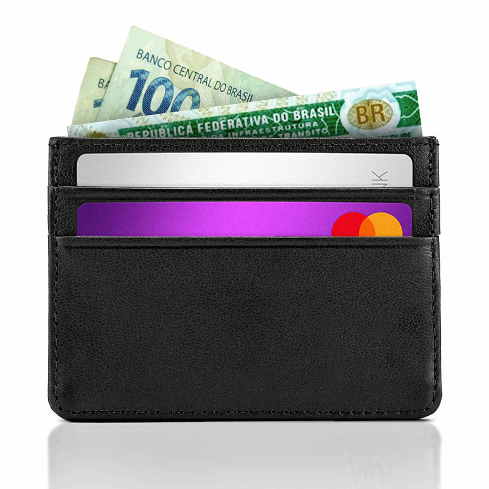Carteira Slim Porta Cartão e CNH Preto