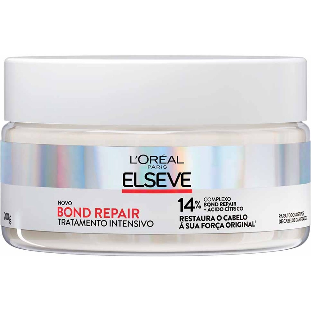Máscara Tratamento Intensivo L'Oréal Paris 200g Bond Repair Hidratação Brilho Para Cabelos Danificados