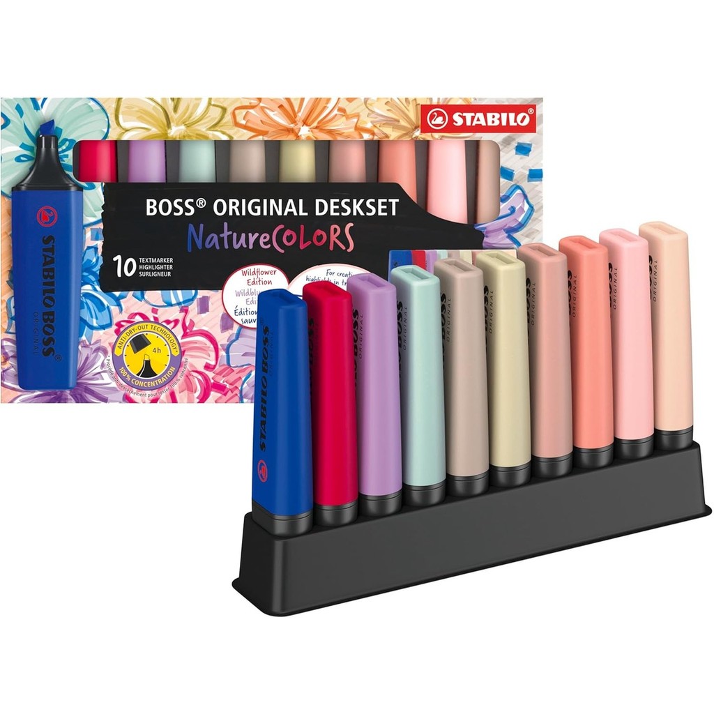 Marca Texto Stabilo Boss NatureColors Wildflower Edition 10 Cores em Oferta na Shopee