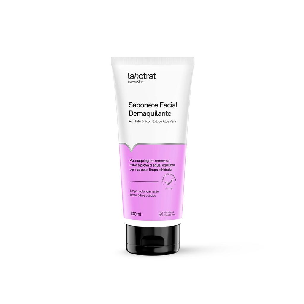 Sabonete Facial Demaquilante Labotrat Dermoskin 280ml Limpeza Suave