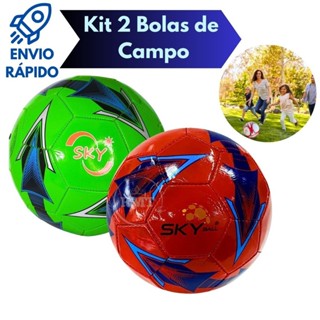 Kit 2 Bolas De Futebol Para Campo Tamanho 5 PVC Cores Sortidas em Oferta na Shopee