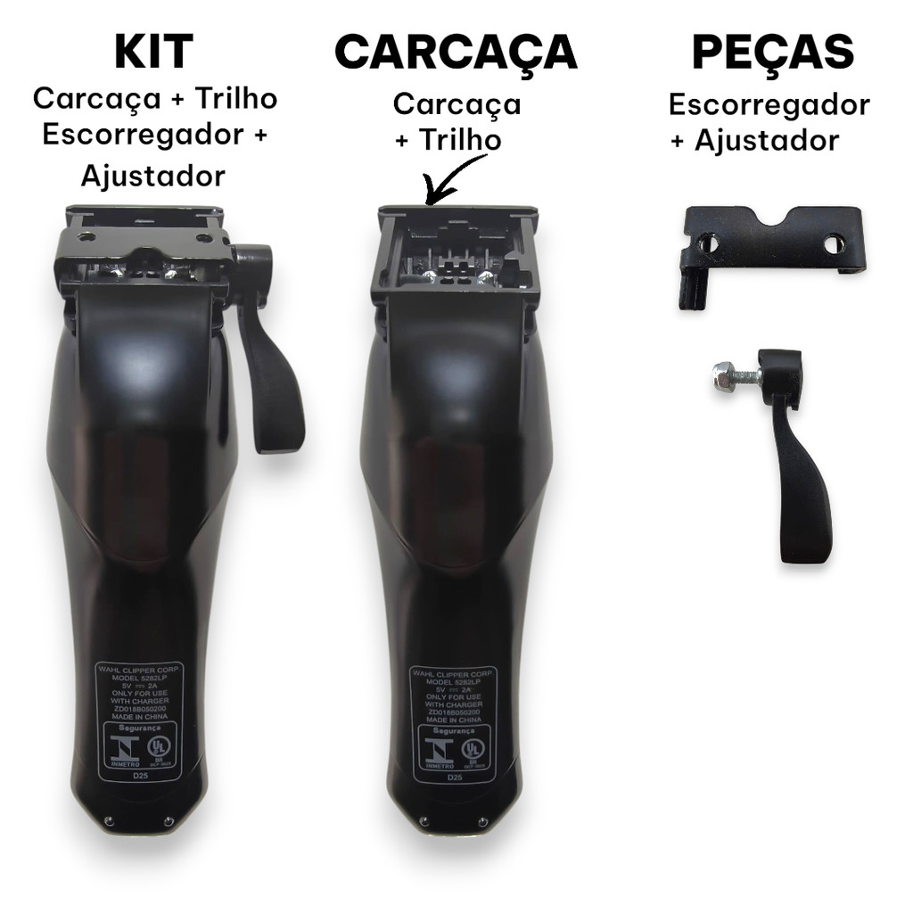 Carcaça Inferior Wahl Vapor (Kit / Carcaça / Peças)