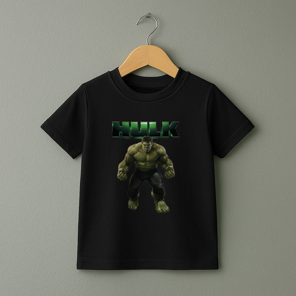 Camisa Camiseta Infantil Marvel Incrivel HULK Fantasia Personagens Meninos Basica Confortável Lisa