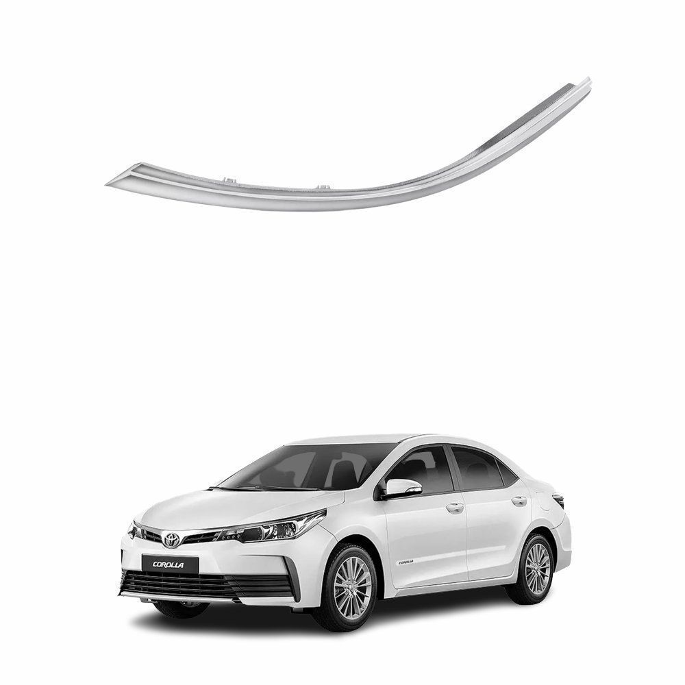 Friso Cromado Farol Toyota Corolla 2017 2018 2019 2020 Lado Esquerdo Motorista