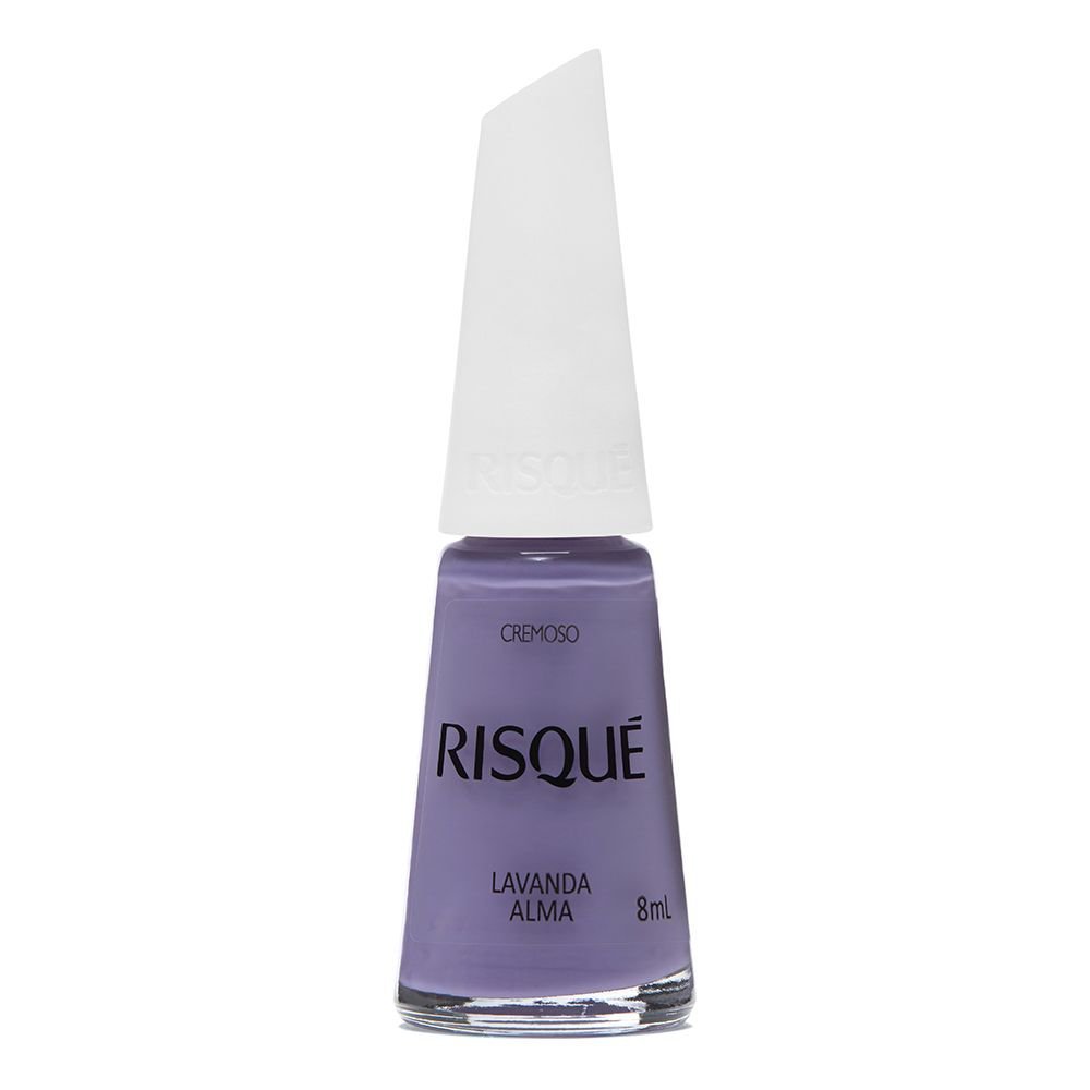 Esmalte Risqué Colorido Cremoso Lavanda Alma 8ml em Oferta na Shopee