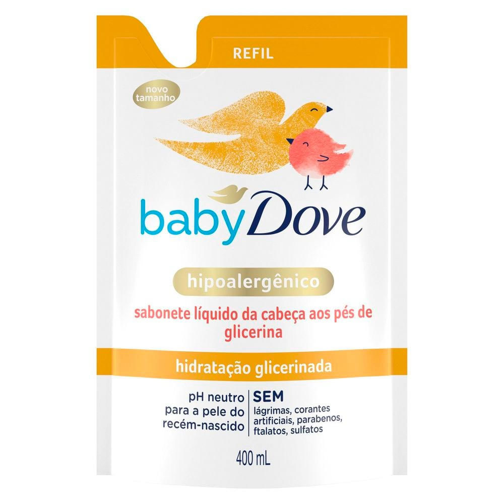 Sabonete Líquido Dove Baby da Cabeça aos pés Hidratação Glicerinada Refil 400ml em Oferta na Shopee