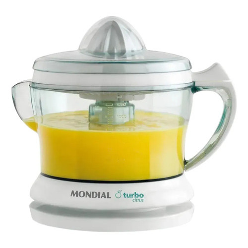 Espremedor De Laranja frutas Elétrico Potente Mondial 127v Branco  TURBO