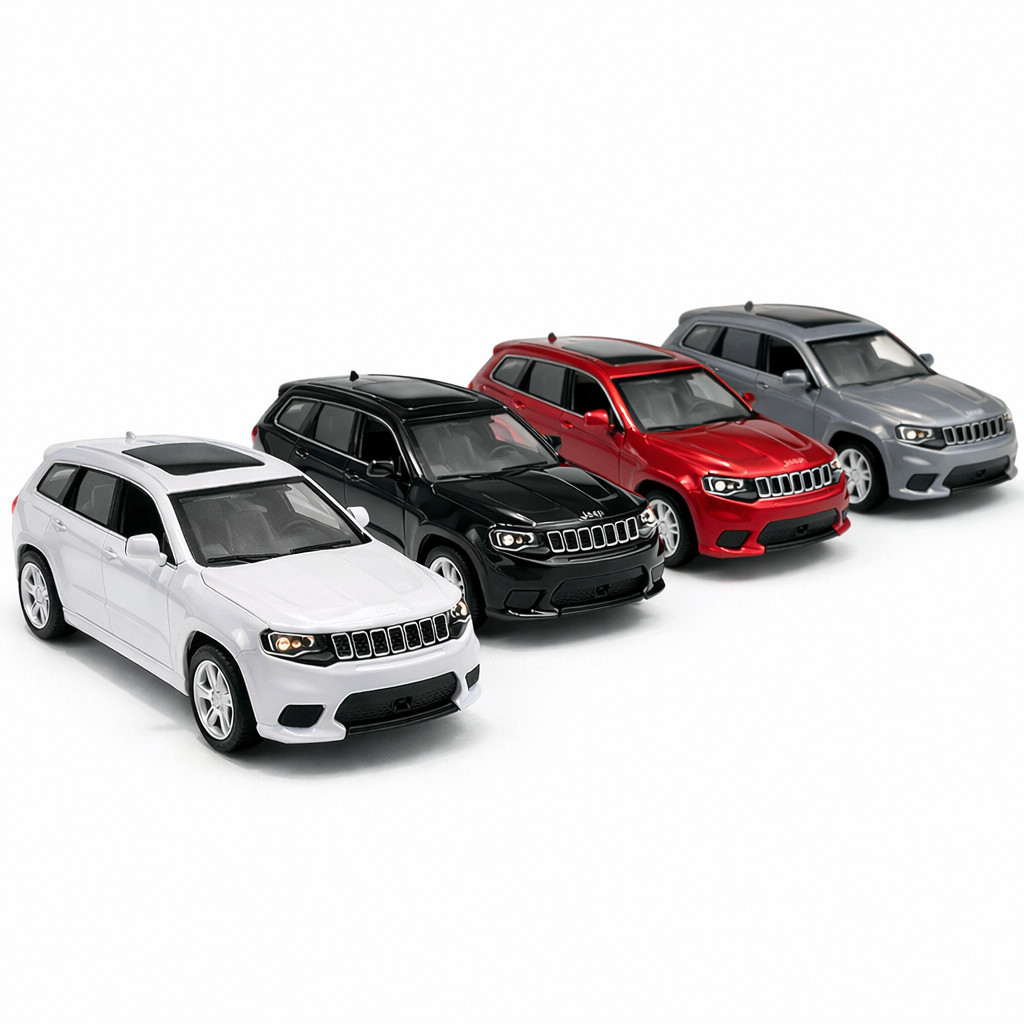Miniatura Jeep SUV Escala 1:40 – Metal | Abre Portas | Fricção Realista