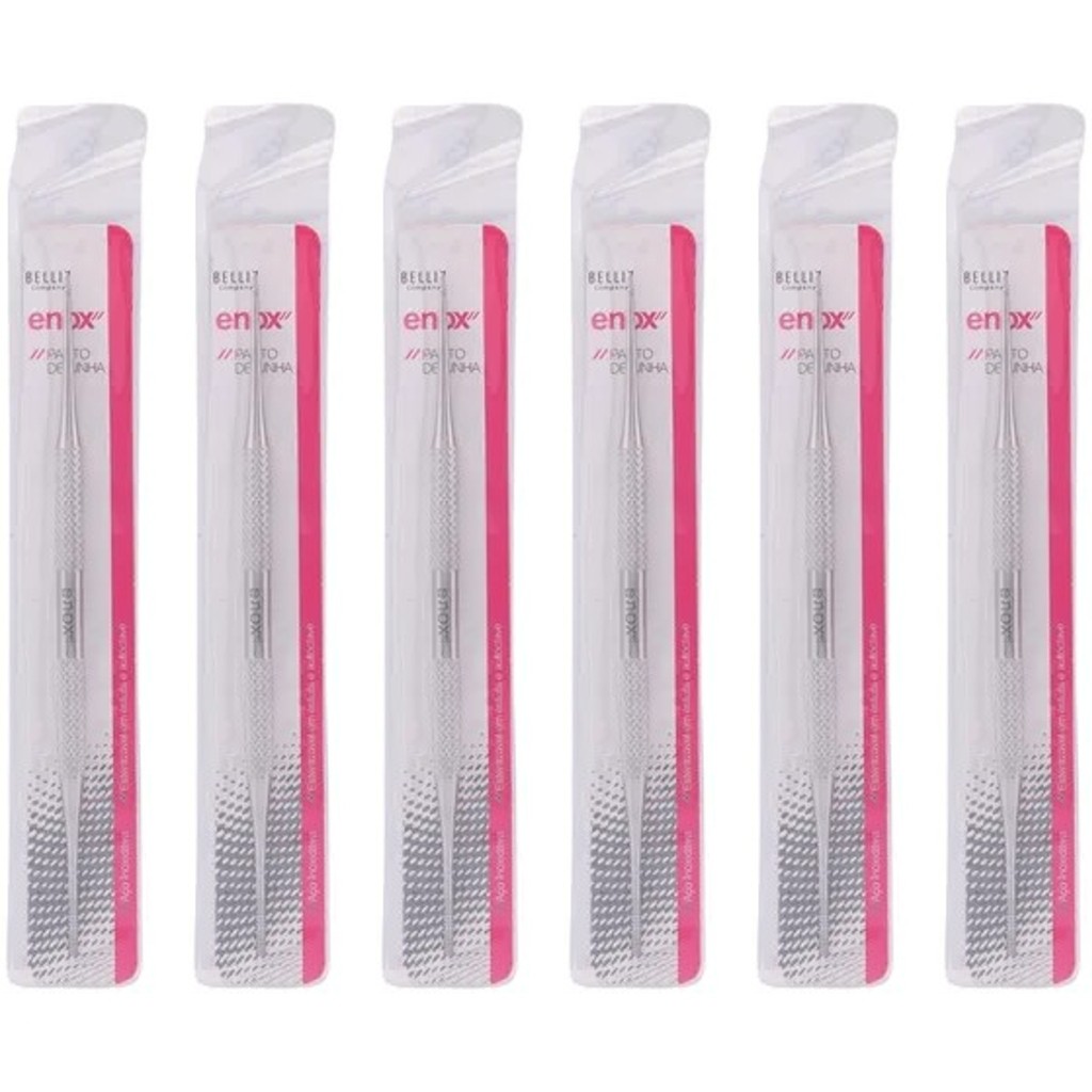 Kit com 6 Palitos de Unha Enox Inox Ref 744