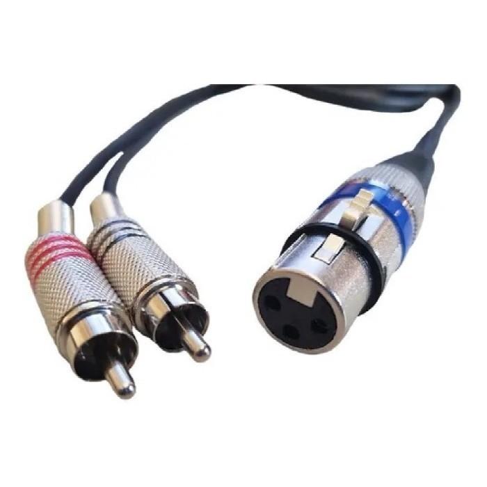 Cabo 1 Xlr Fêmea X 2 Rca 7 Metros