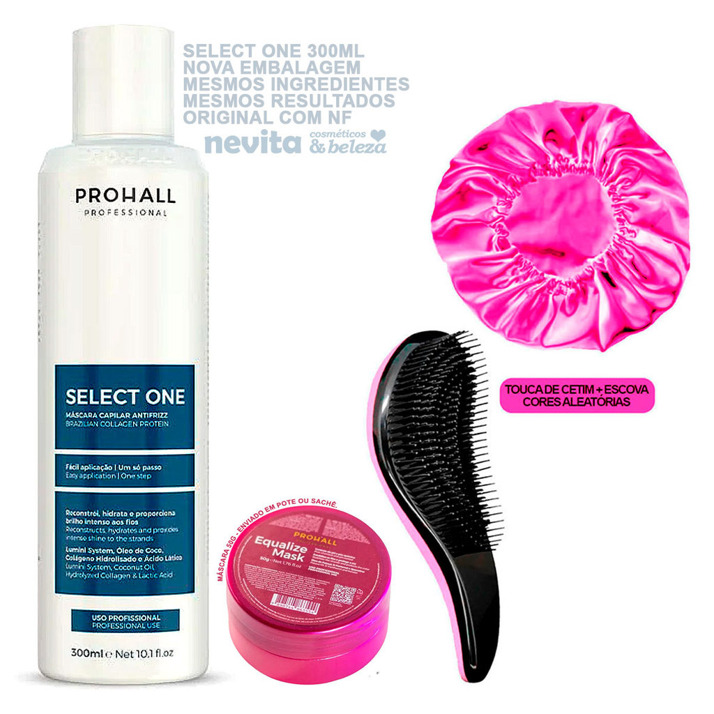 Select One Prohall Original 300ml + Escova/Touca/Mini Equalize 50g