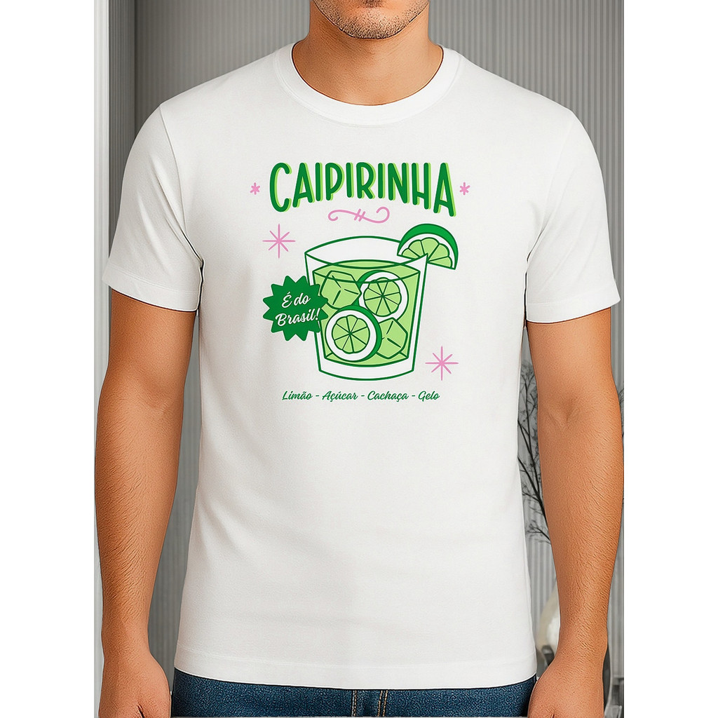 Camiseta Caipirinha Limão Cachaça Verão Brasil
